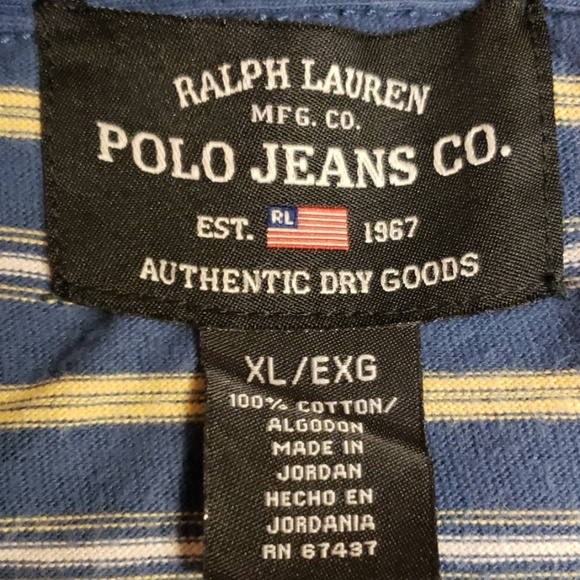 Ralph Lauren Stripe 100% Cotton Shirt Size XL/EXG - Picture 6 of 8